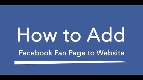 How to add facebook page in websites pages/Or HTML Pages