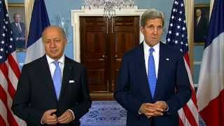 Secretary Kerry Delivers Remarks With French Foreign Minister Fabius