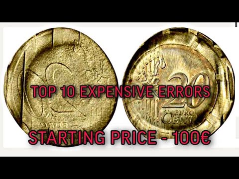 TOP 10 EXPENSIVE ERRORS - SUPER DEFECTS - RARE EURO COINS [1300€]