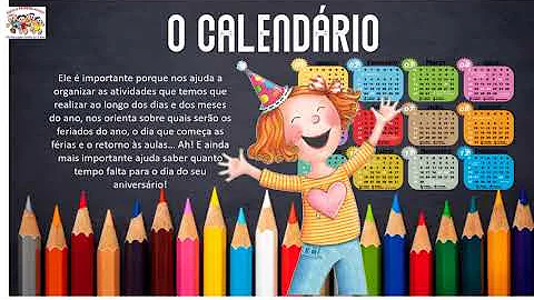 Que informações encontramos no calendário?