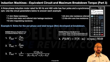 Induction Motor - Equivalent Circuit, Maximum Torque, Breakdown (PART 3) for the NCEES Power PE Exam