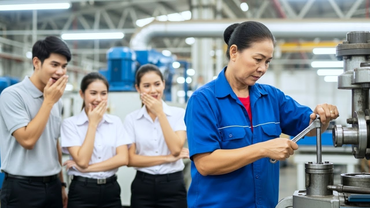 วิศวกรหนุ่ม 50 คนจนปัญญา คุณยายเก็บของเก่าอายุ 52 ซ่อมเครื่องได้ใน 45 นาที — ทั้งโรงงานยกย่องนับถือ