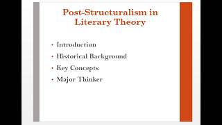 Post-Structuralism Complete Lecture | Historical Background, Thinkers & Key Concepts