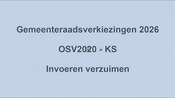 Instructievideo invoeren verzuimen GR2026 OSV2020-KS