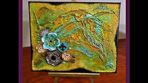 Mixed Media Canvas with Vivid Ultra Metallics