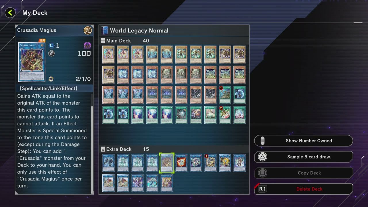 yugioh duel links world legacy deck Complete Custom for Yu-Gi-Oh! Yu-Gi-Oh! Master Duel Crusadia World