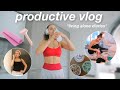 Productive vlog cleaning my apartment gym workouts  preppack with me for spring break 