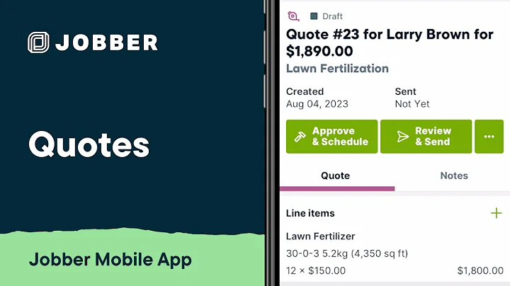 Create a Quote in the Jobber App | Mobile App