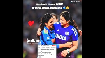Jemimah leave WBBL Meet Smriti ♥️😱 #jemimahrodrigues #smiritimandhana  #trending #breakingnews #news