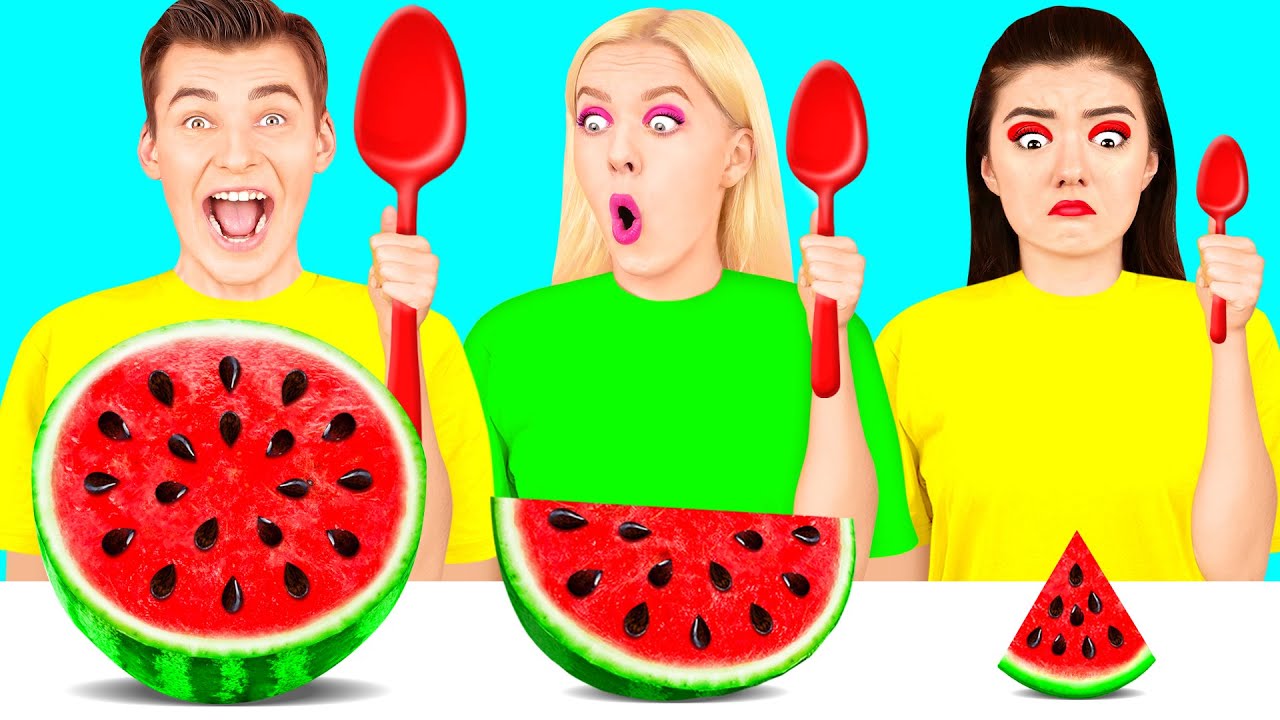 Big, Medium and Small Food Challenge 3 by BooBoom Challenge YouTube