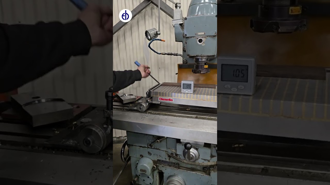 Specialtillverkat ställbart magnetbord till en fräs