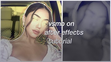 How to do the vsmb on ae -After Effects tutorial-