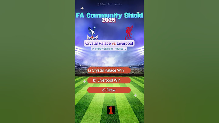 Crystal Palace vs Liverpool FA Community Shield 2025 Prediction | Who Will Win? #match #prediction