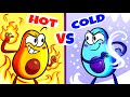 HOT vs COLD CHALLENGE || Pranks Brothers and Crazy Twins Sisters