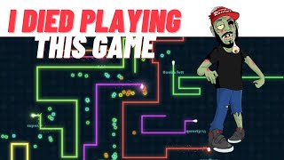 I died playing this game powerline.io RIP ME