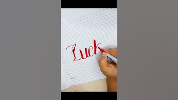 "Lucky" Cursive Handwriting✍️ #shorts #trending #viral #calligraphy #cursivewriting #lettering