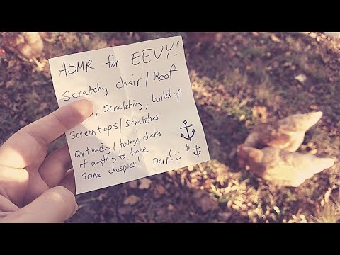 lo-fi outdoor ASMR🌱 | For EEVY!😊Famous Chair & Roof Scratch-Tap Extravaganza w/ some tracing 💤