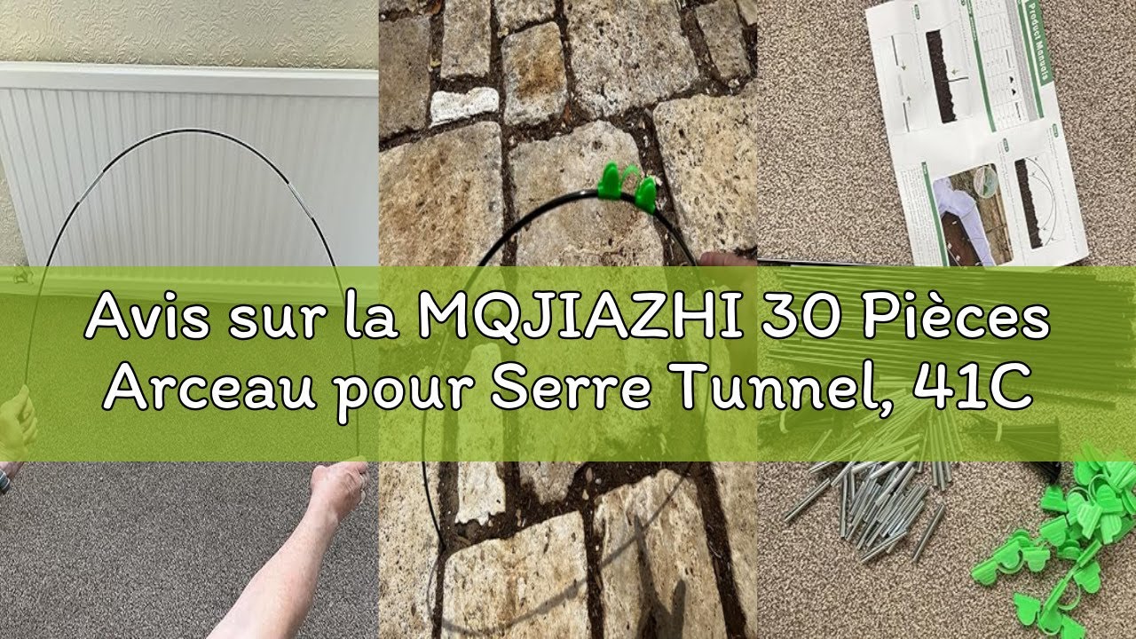MQJIAZHI 50 Pièces Arceaux Serre Tunnel 41cm Fibre De Verre Antirouille - Kit Complet Jardin