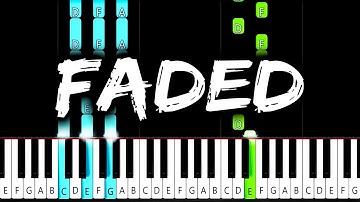 Alan Walker - Faded - EASY Piano Tutorial (Ver. 2025)