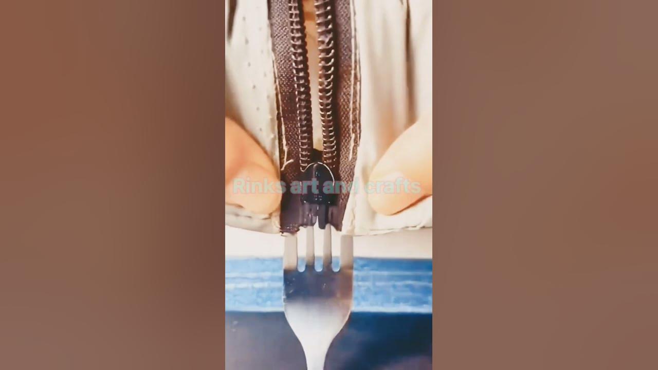 Fork Trick To Put Zipper Heads On Fork Trick to Put Zipper Heads On Zipper Yardage #youtubeshorts #diy