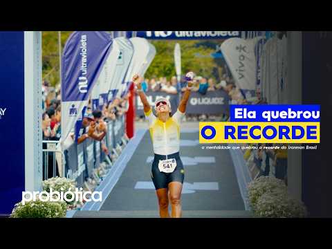 How did Ana Augusta break the IRONMAN Brazil record?