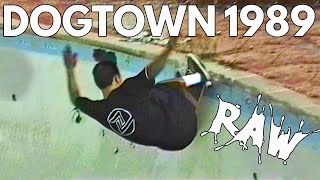 1989 RAW DOGTOWN, CA SKATEBOARDING AARON MURRAY, Z-BOYZ BUTCH STERBINS, BACKYARD POOLS, STREET, RAMP