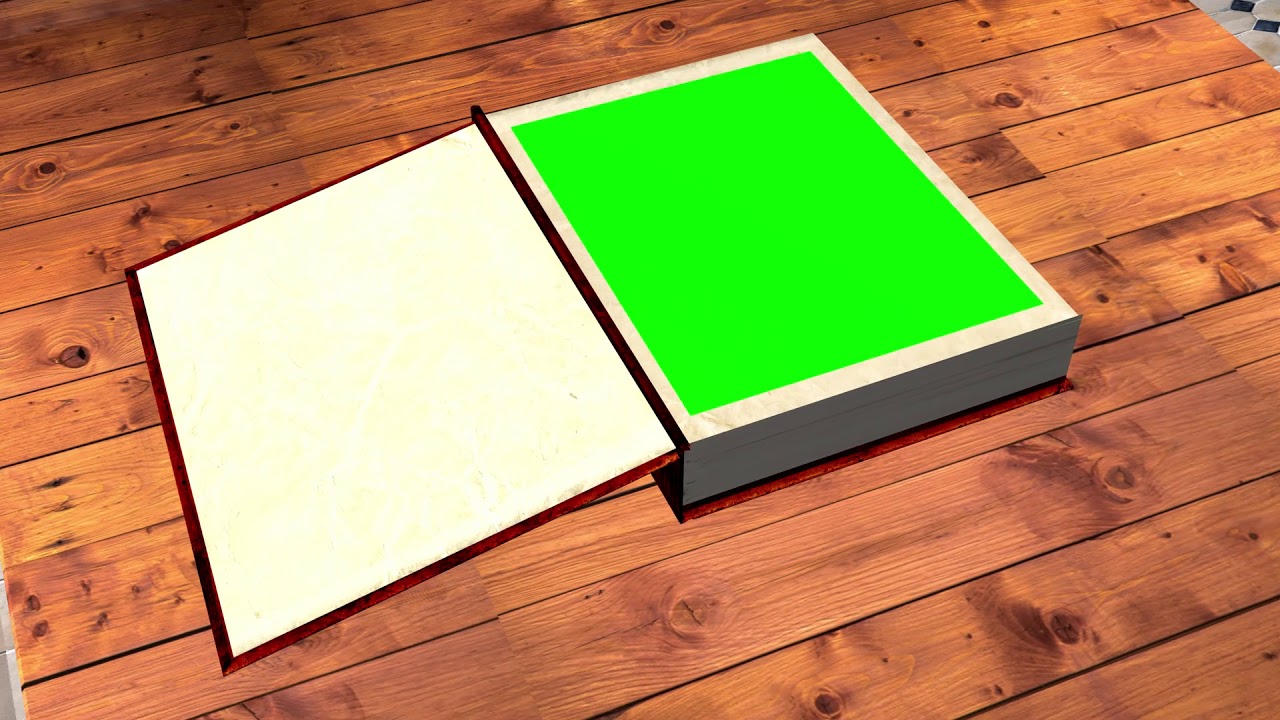 Opening Old Book Animation in Green Screen, All Design Creative