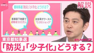 【都知事選】3候補の「少子化」公約  無痛分娩・格差解消・過密の調整…期待できるのは？ 「防災」もチェック【#みんなのギモン】