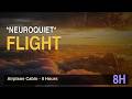 **NEUROQUIET FLIGHT** | Airplane Cabin White Noise 8 Hours | Block Out the World, Deepest Sleep