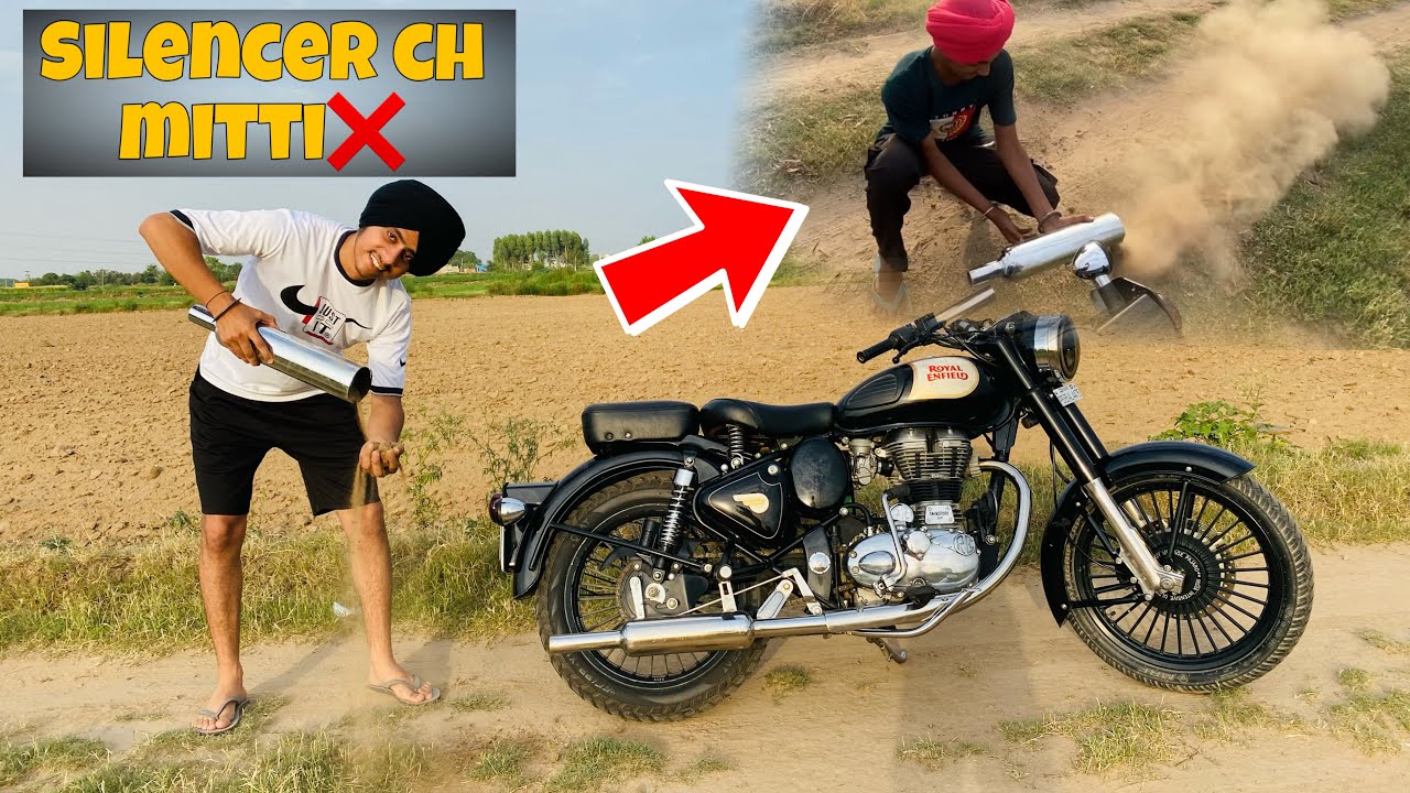 Bullet silencer ch mitti /Exhaust sound💥 YouTube