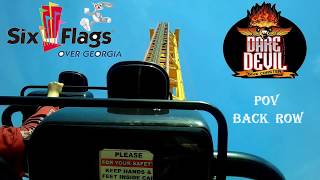 Dare Devil Dive Coaster Back Row POV At Six Flags Over Georgia