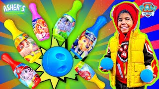 PAW PATROL BOWLING 🎳 | Asher's Learning Adventures