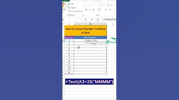 How To Convert Number To Month Name Use TEXT Function in Excel || #text #excel #shorts #short