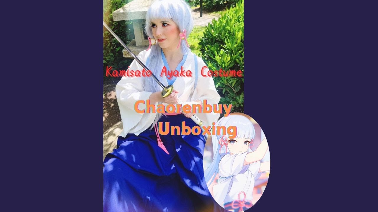 Chaorenbuy Unboxing: Kamisato Ayaka Costume Cosplay Review
