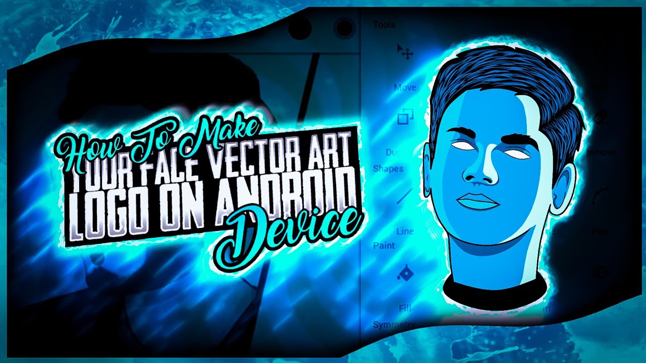 How to make vector face logo old Android device