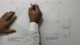 TWO POINT PERSPECTIVE -  1,  BASIC LEVEL  CUBOID