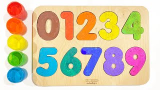 Цифры для детей | Раскрашиваем красками | Учимся считать до 10