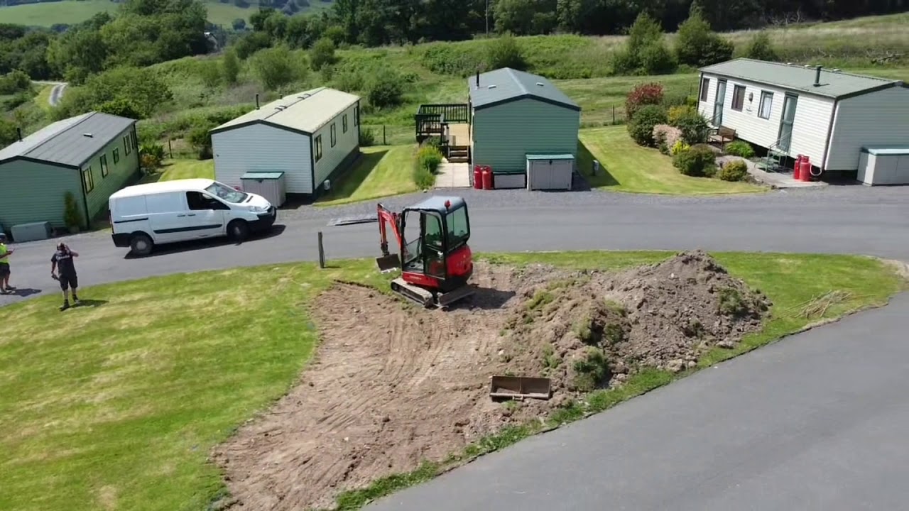 Mid Wales Caravan Park landscape