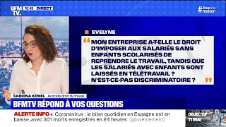 Mon employeur peut-il imposer aux salariés sans enfants de reprendre le travail et pas aux autres?