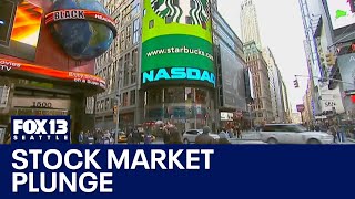 Stocks plunge as recession fears mount | FOX 13 Seattle