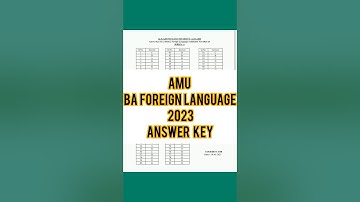 AMU BA FOREIGN  LANGUAGE 2023 ANSWER KEY #shorts #amuentrance #answerkey
