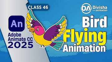 Adobe Animate CC 2025 Tutorial | Bird Flying Animation Step-by-Step | 2D Cartoon