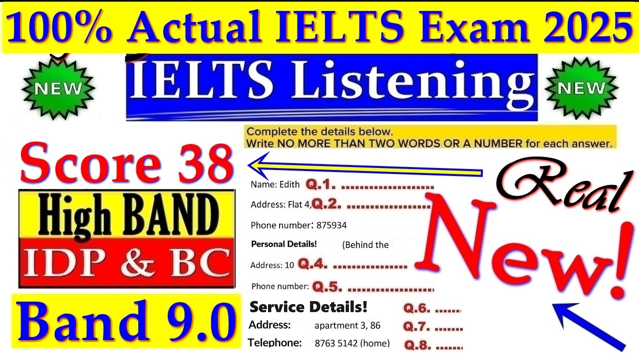 IELTS LISTENING PRACTICE TEST 2025 WITH ANSWERS | 28.08.2025