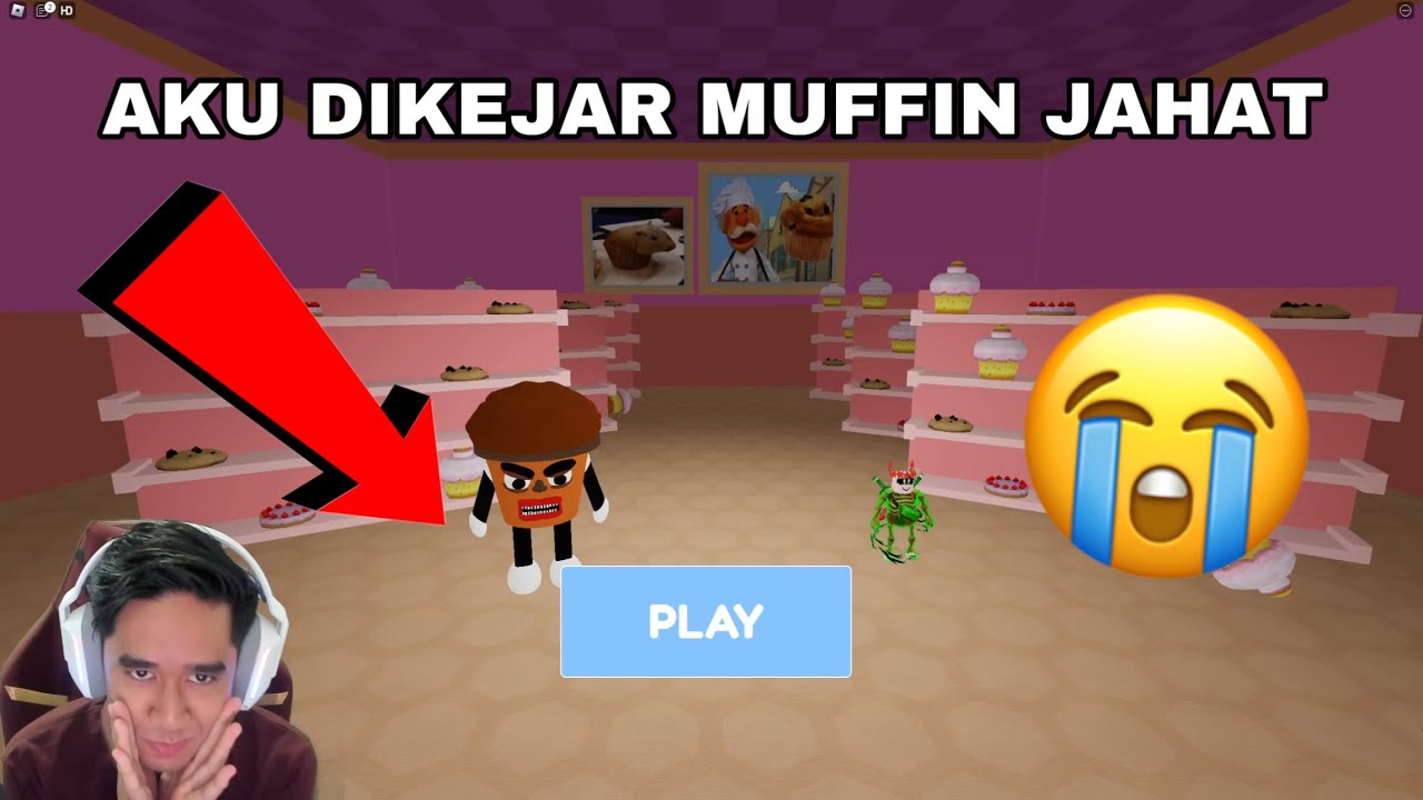 AKU DIKEJAR MUFFIN JAHAT 😭 ESCAPE MR MUFFIN OBBY 😂