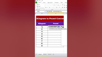 Convert KG to Pounds in Excel | QuickExcel Trick#exceltips #microsoftexcel