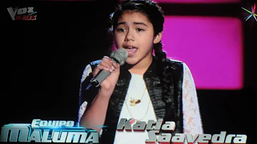 la voz kids katia saavedra.tres palabras