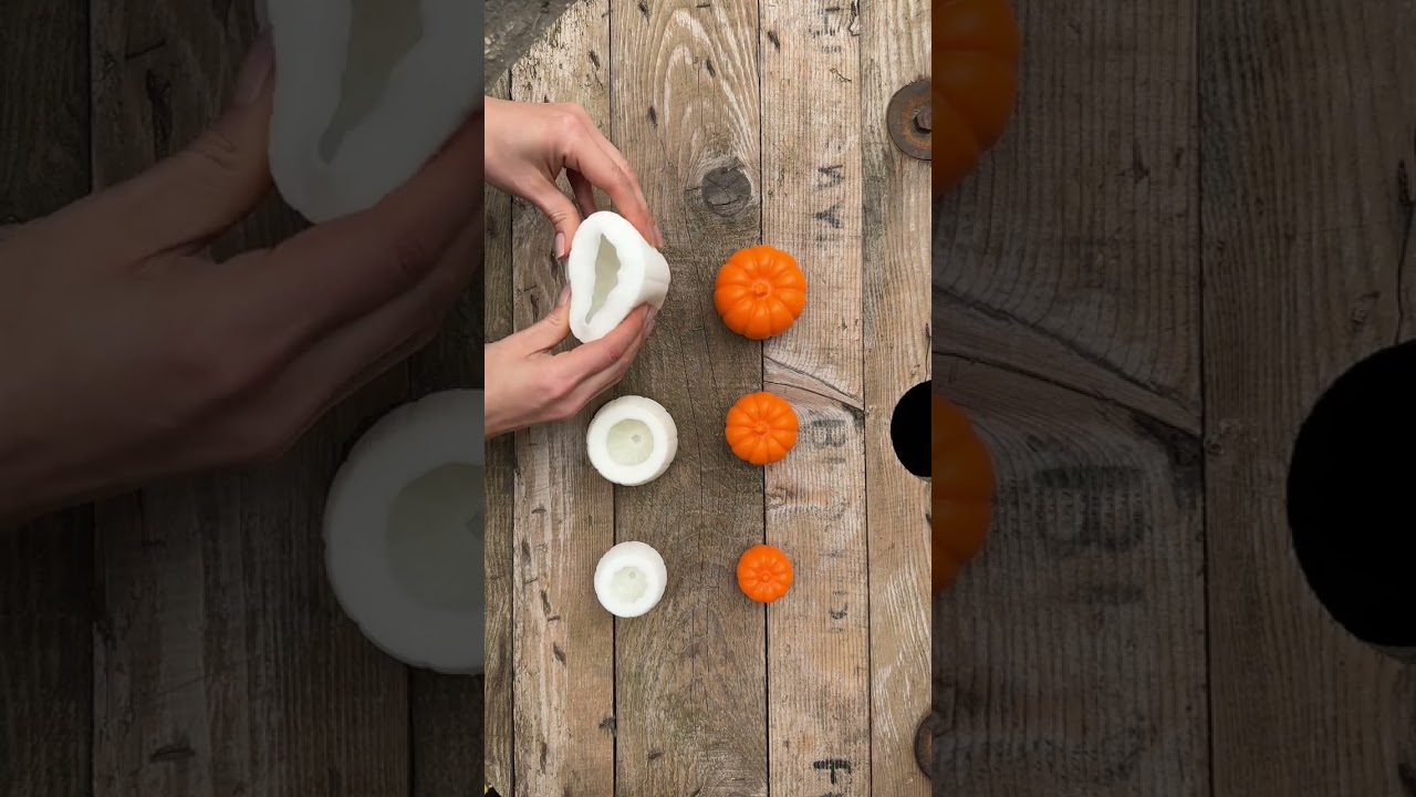 Pumpkin Üçlü Set Mum Kalıpları (Silikon) (3 Adet)