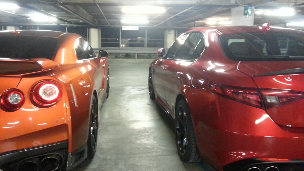 Alfa Giulia Quadrifoglio And Nissan Gtr 2017 In Milan