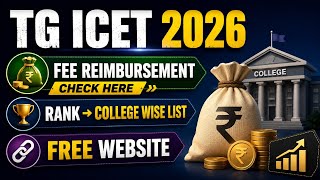 TG ICET 2026|Check Fee Reimbursement Eligibility & Rank Wise Colleges ✅|