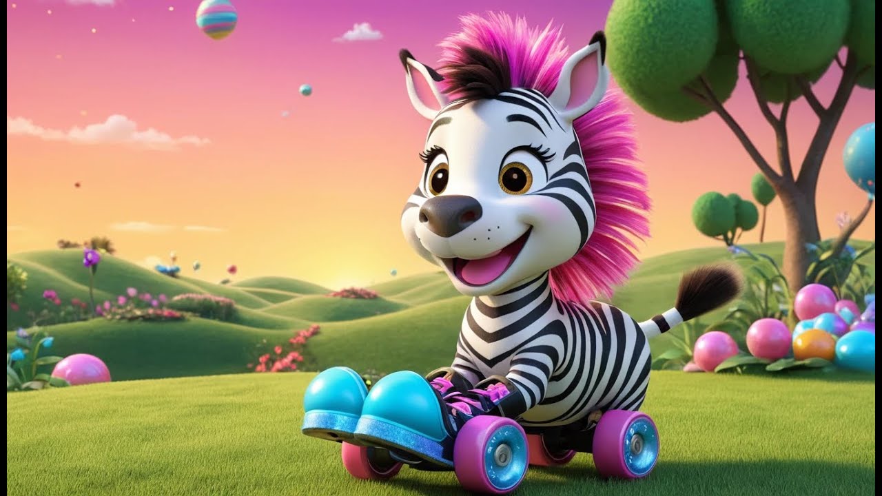Zoomie Zebra’s Roller Skate Party | Fun Roller Skating Song for Kids | Zooming Adventure Rhyme